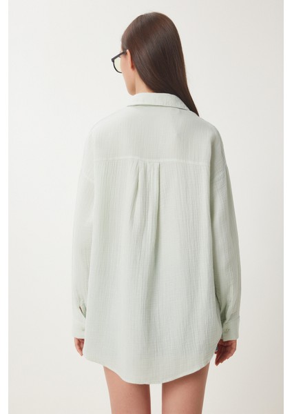 Oversize Basic Müslin Gömlek