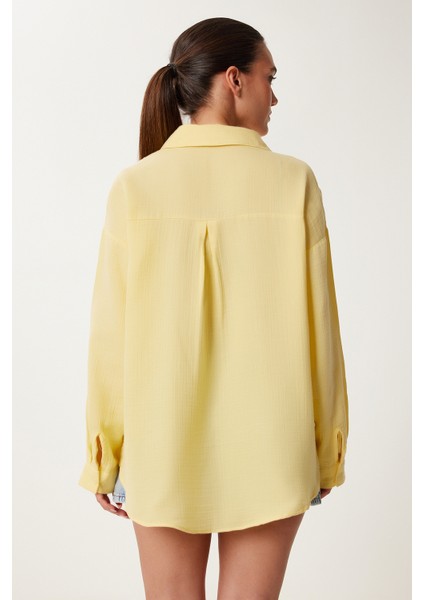 Oversize Basic Müslin Gömlek