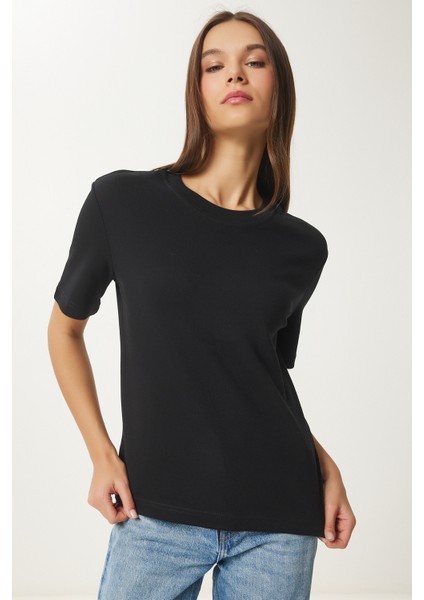 Pamuklu Basic Örme T-Shirt