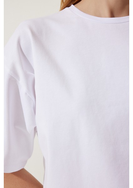 Basic Oversize 2'li Takım Örme T-Shirt Siyah Beyaz LHW0007 indirimleri