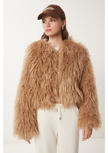 Suni Kürk Ceket LFN0074 CAMEL fırsatları