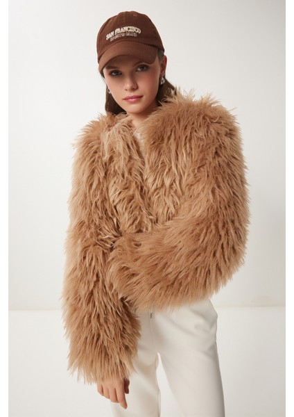 Suni Kürk Ceket LFN0074 CAMEL indirimleri