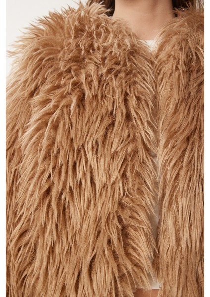 Suni Kürk Ceket LFN0074 CAMEL
