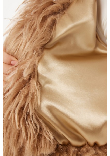 Suni Kürk Ceket LFN0074 CAMEL
