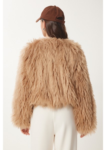 Suni Kürk Ceket LFN0074 CAMEL