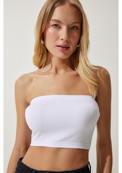 Straplez Fitilli Örme Büstiyer