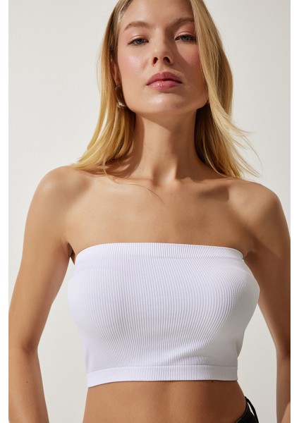 Straplez Fitilli Örme Büstiyer
