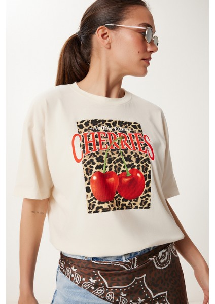 Baskılı Pamuklu Örme T-Shirt