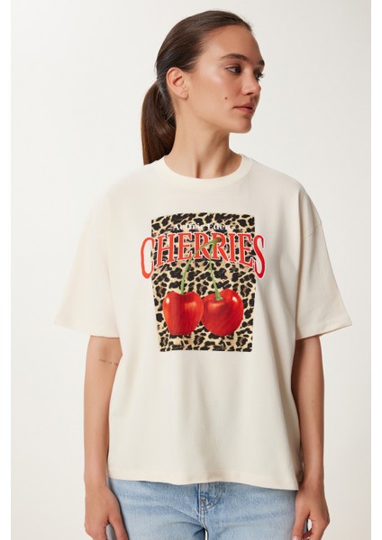 Baskılı Pamuklu Örme T-Shirt modelleri