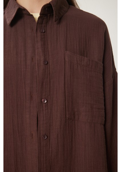 Oversize Basic Müslin Gömlek