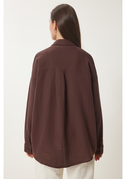Oversize Basic Müslin Gömlek