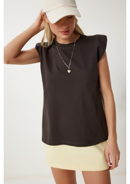 Vatkalı Pamuklu Örme T-Shirt modelleri