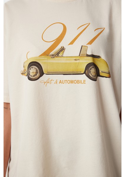 Baskılı Pamuklu Örme T-Shirt modelleri
