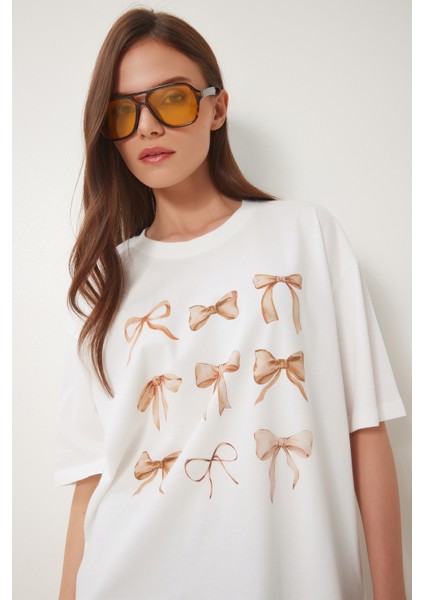 Baskılı Pamuklu Örme T-Shirt