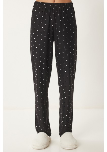 Desenli Gömlek Pantolon Örme Pijama Takımı