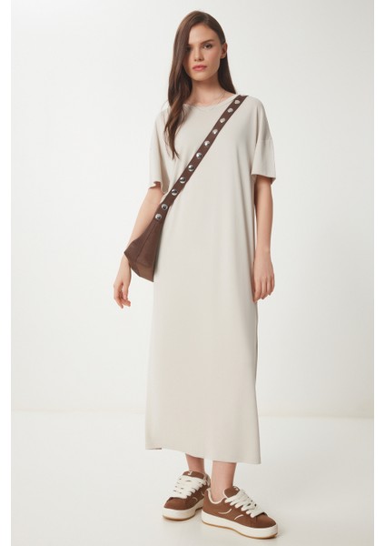 Oversize Basic Yazlık Örme Elbise
