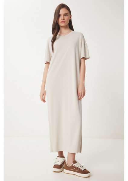 Oversize Basic Yazlık Örme Elbise
