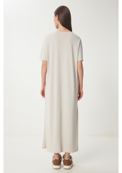 Oversize Basic Yazlık Örme Elbise