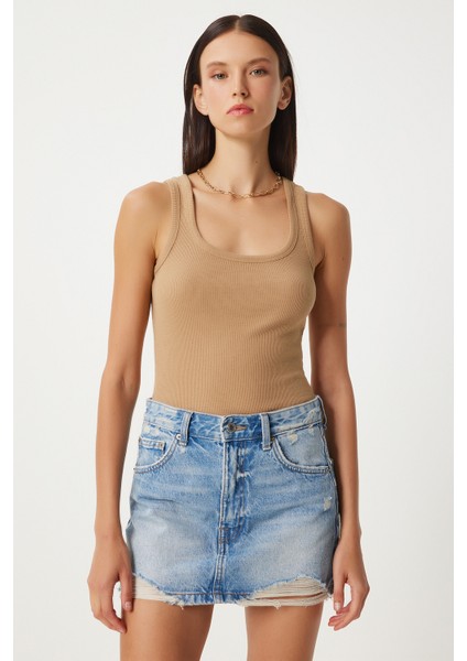 Fitilli Kalın Askılı Örme Atlet LHJ0001 BİSKÜVİ