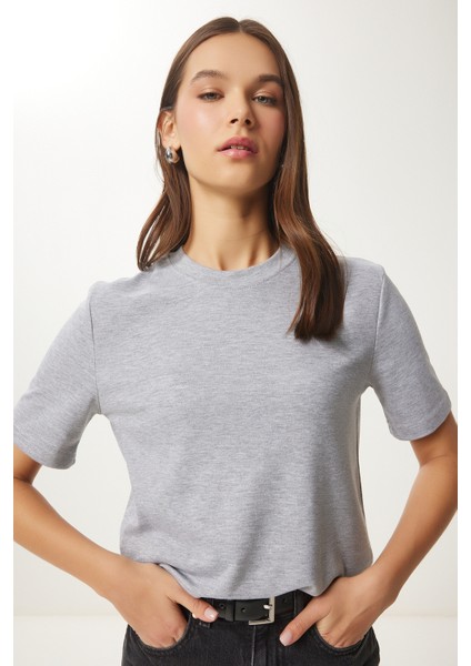 Pamuklu Basic Örme T-Shirt