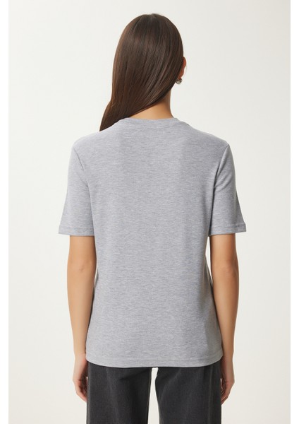 Pamuklu Basic Örme T-Shirt