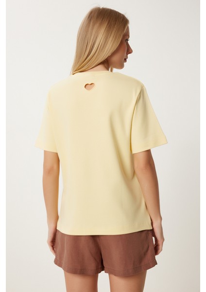 Cut Out Detaylı Pamuklu Örme T-Shirt