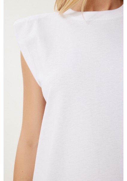 Vatkalı Pamuklu Örme T-Shirt fırsatları