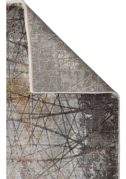 Mahal MHL 09 Gri Altın - Viskon Halı | Sık Dokuma Salon Halısı