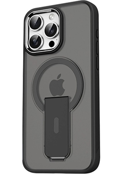 Newface iPhone 15 Pro Max Tork Magsafe Standlı Kapak - Siyah