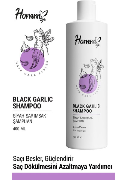 Homm Bitkisel Siyah Sarımsak Şampuan