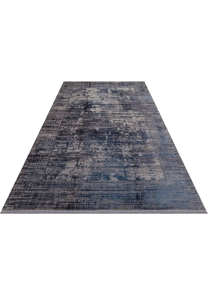 Fresco Dyed Fsd 02 Lacivert - Eskitme Dokulu Işıltılı Salon Halısı