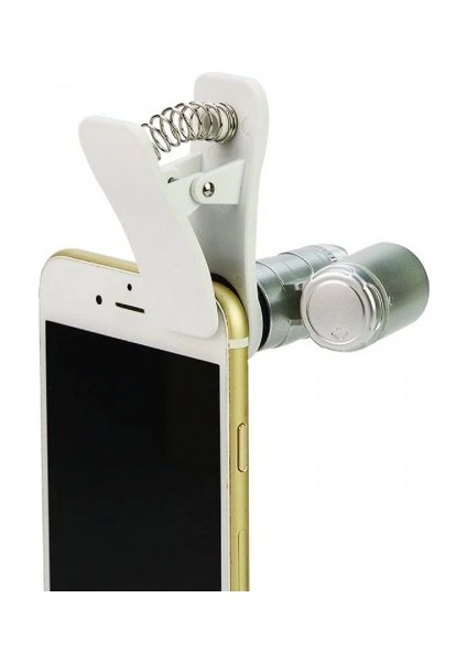 Evrensel LED Işıklı Mini Cep Mikroskobu Tüm Kameralı Telefonlar Için NO:9882W - MCT5365-7146