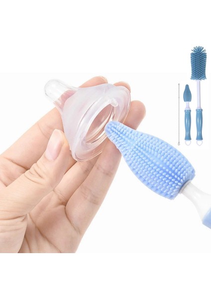 Silikon Uçlu Ekstra Yumuşak Kıllı Sağlam Kavanoz Bardak Şişe ve Biberon Temiz - MCT8593-7352