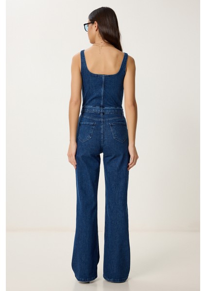 Askılı Kemerli Denim Tulum indirimleri