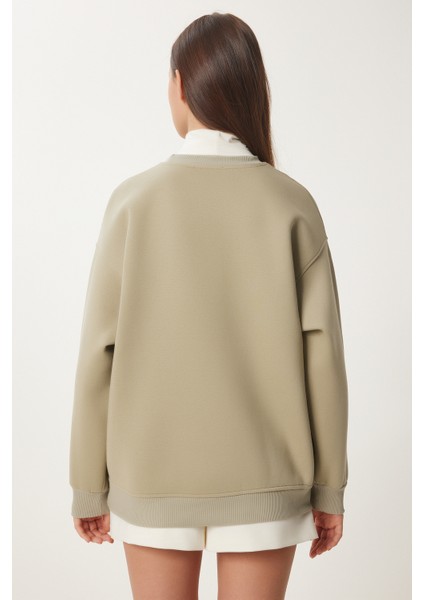 Ayıcık Armalı Şardonlu Örme Sweatshirt