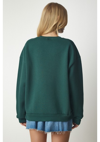 Fermuar Detaylı Şardonlu Sweatshirt LUB0003 HAKİ