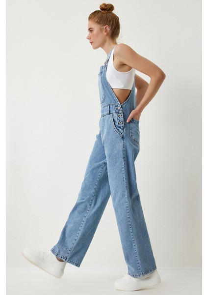 Askılı Denim Bahçıvan Tulum