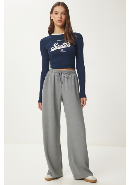 Geniş Paça Modal Eşofman Altı LUB0070 ANTRASİT