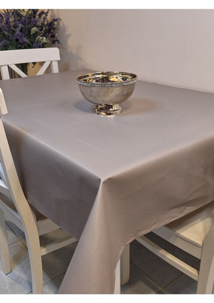 Elyaflı Pvc Muşamba - Desenli Silinebilir Masa Örtüsü ( Gri)