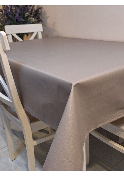 Elyaflı Pvc Muşamba - Desenli Silinebilir Masa Örtüsü ( Gri) indirimleri