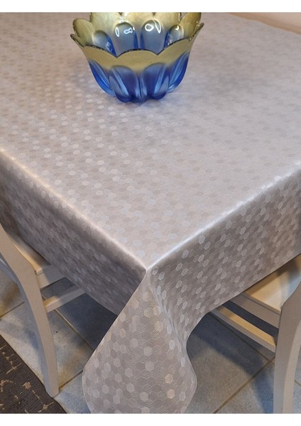 Elyaflı Pvc Muşamba - Desenli Silinebilir Masa Örtüsü ( Gri ) modelleri