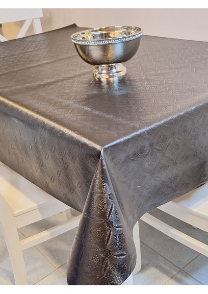 Elyaflı Pvc Muşamba - Desenli Silinebilir Masa Örtüsü ( Siyah) fiyatları