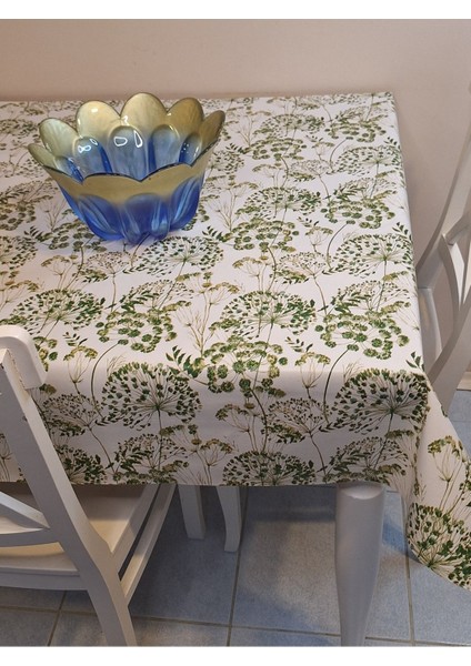 Elyaflı Pvc Muşamba - Desenli Silinebilir Masa Örtüsü ( Yeşil ) modelleri