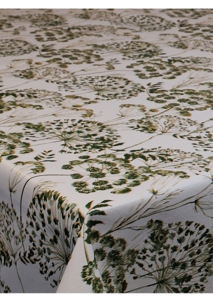 Elyaflı Pvc Muşamba - Desenli Silinebilir Masa Örtüsü ( Yeşil ) indirimleri