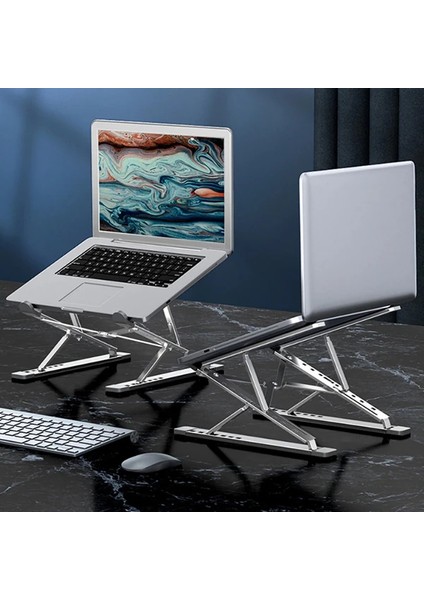 Ally Mc N8 Metal Yüksek Macbook Notebook Ayarlanabilir Katlanabilir STAND-(5775) - MCT4454-4401