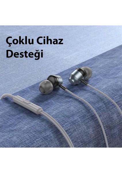 Hoco M122 Kulakiçi Mikrofonlu Kablolu Metal Type-C KULAKLIK-(5775) - MCT4697-7463