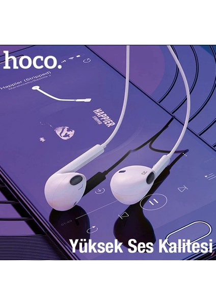 Hoco M101 Crystal Type-C Kulakiçi Mikrofonlu Kablolu KULAKLIK-(5775) - MCT5426-8283