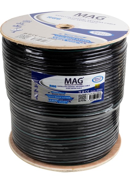 Mag Rg6/u6 Bakır Cu/cu Yeşil Anten Kablosu (300 Metre) (5057) modelleri
