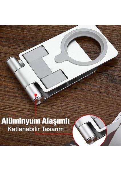 Ally Z19 Çok Fonksiyonlu Magsafe Uyumlu Masaüstü Telefon STANDI-(5775) - MCT5826-7815