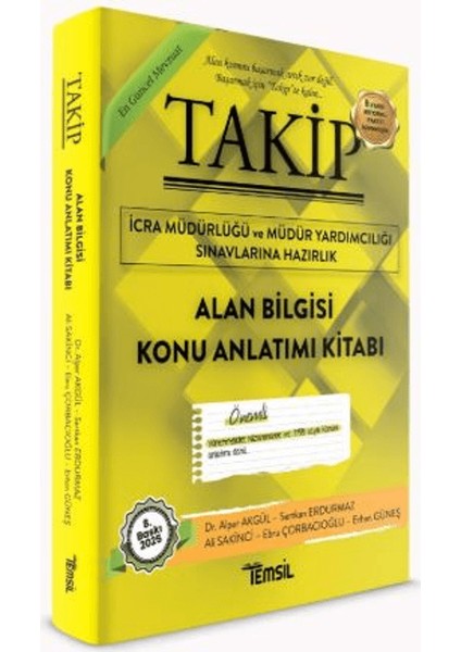 Takip Icra Müdürlüğü ve Müdür Yardımcılığı Sınavlarına Hazırlık Alan Bilgisi Konu Anlatım Kitabı